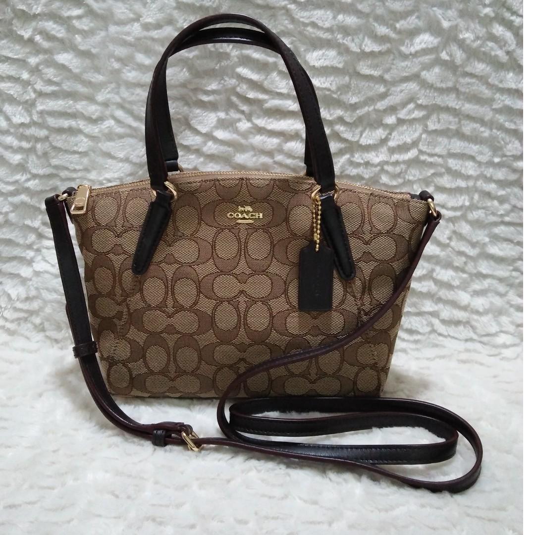 MINI KELSEY SATCHEL COACH F27580 LIGHT GOLD KHAKI Women s Fashion Bags Wallets Cross body Bags on Carousell