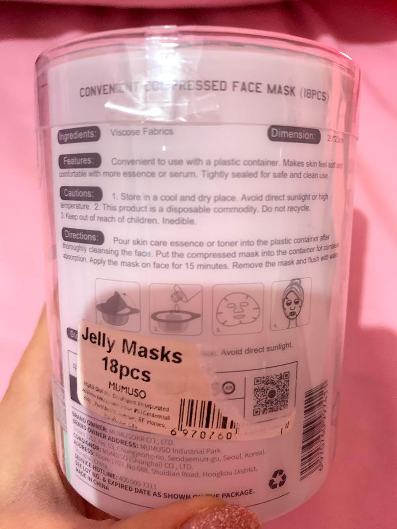 Mumuso Face Mask Kesehatan Kecantikan Kulit Sabun Tubuh Di Carousell