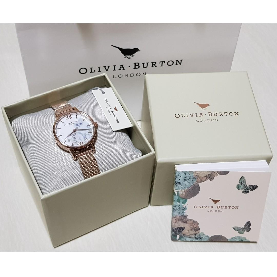 Olivia Burton Ob Illustrated Animals Cat Midi Rose Gold Mesh 30 Mm Luxury Watches On Carousell