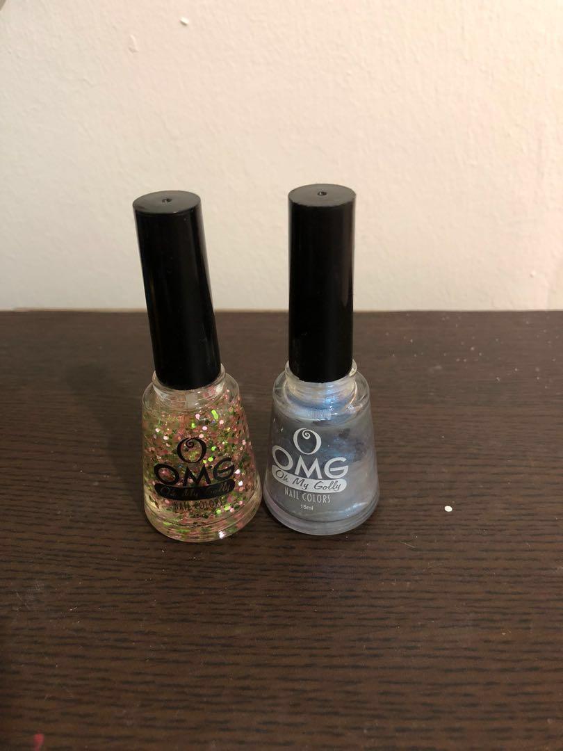 OMG Nail Polishes (Category: Hands & Nails) located in Manila. Submitted by notpapayas (Listing ID 170610385, Image 1). Description: 50 EACH.