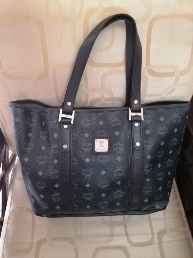 mcm black tote