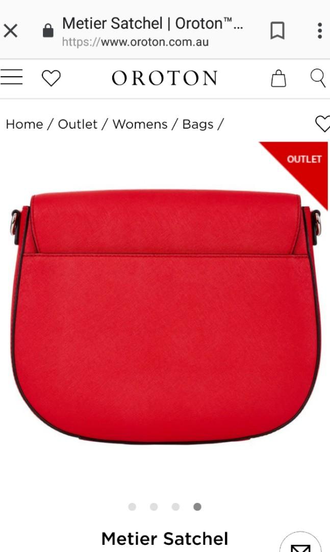 Oroton Metier Satchel Red