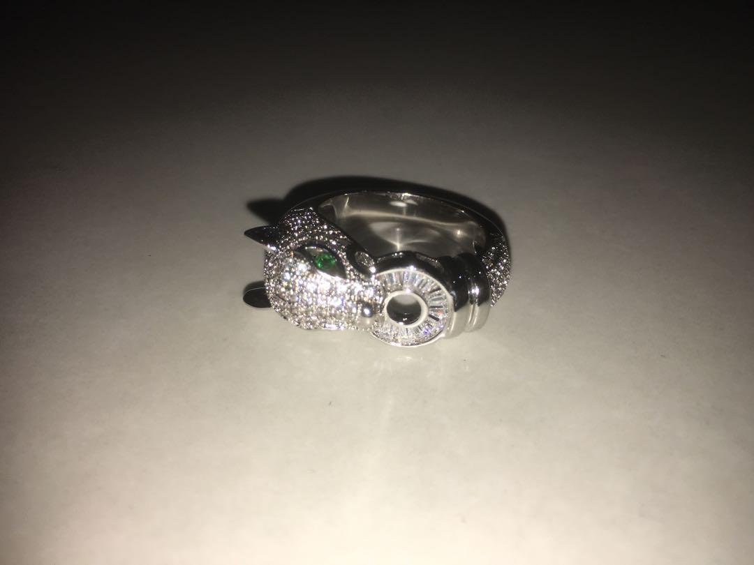Panther Iced Out Ring Women S Fashion Jewellery Rings On Carousell
