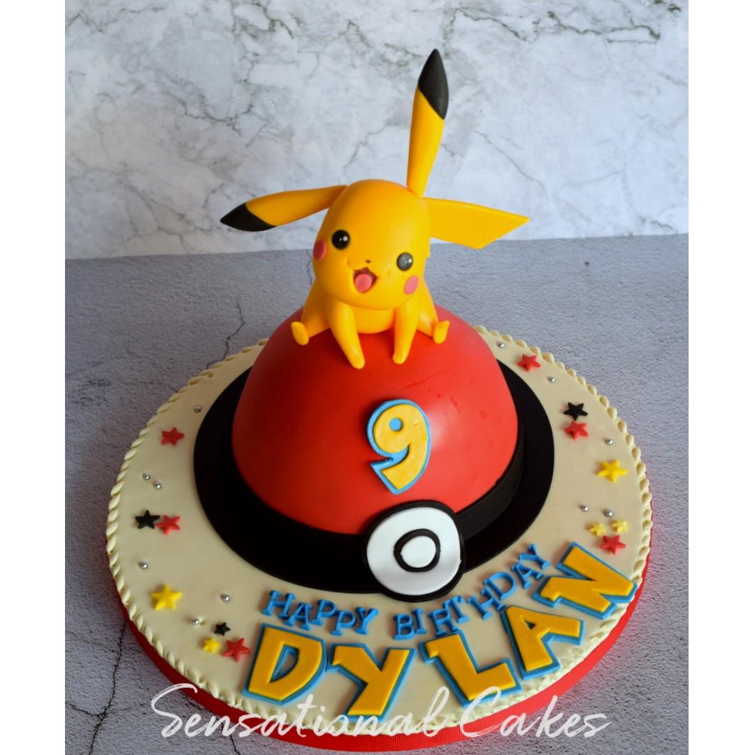 Pika Poke Monster Cake Ball Birthday Boy 3d Customized Cake