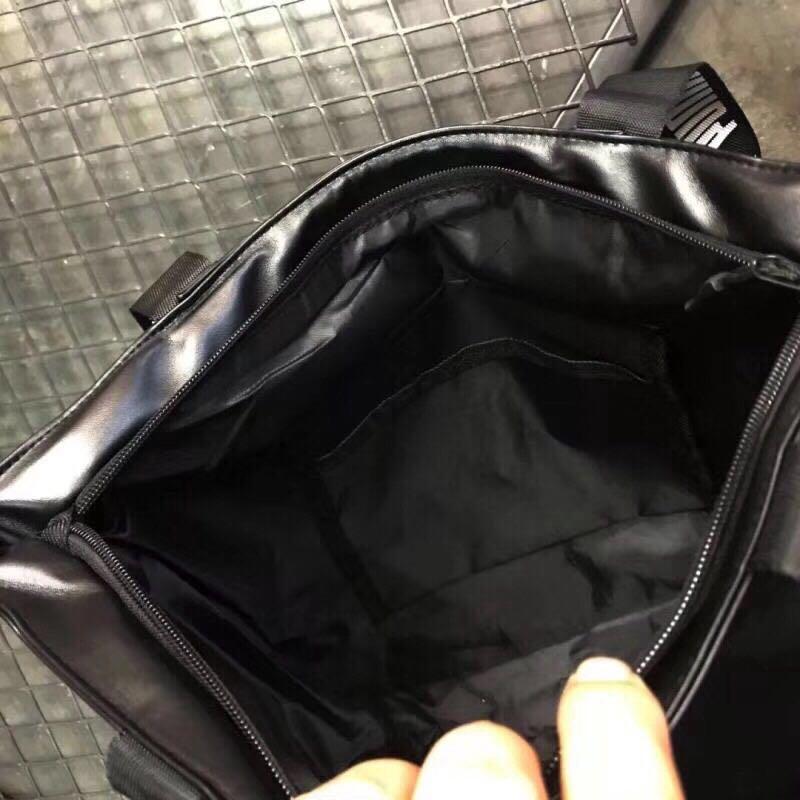 Puma Black Leather Tote hand Bag 