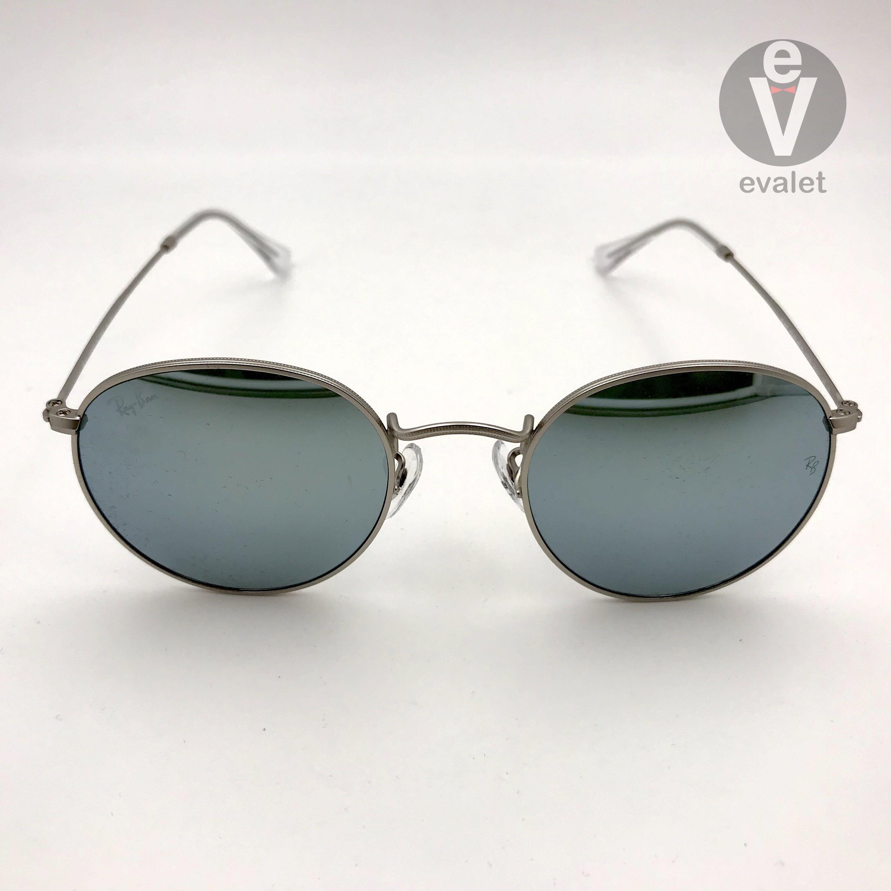 Ray ban clearance round metal argento