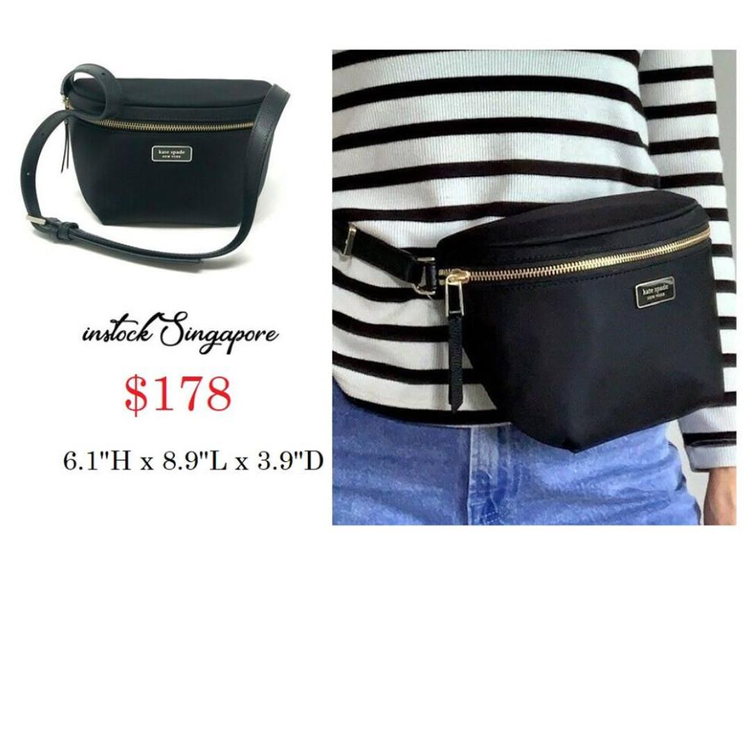 READY STOCK -AUTHENTIC - NEW Kate Spade Dawn Belt Bag Fanny Pack Nylon  WKRU5920, Luxury, Bags & Wallets on Carousell