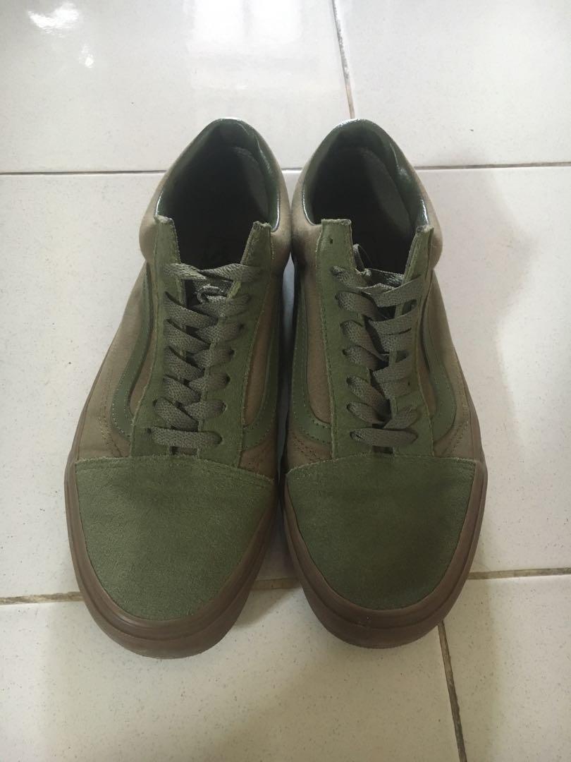 vans old skool winter moss gum