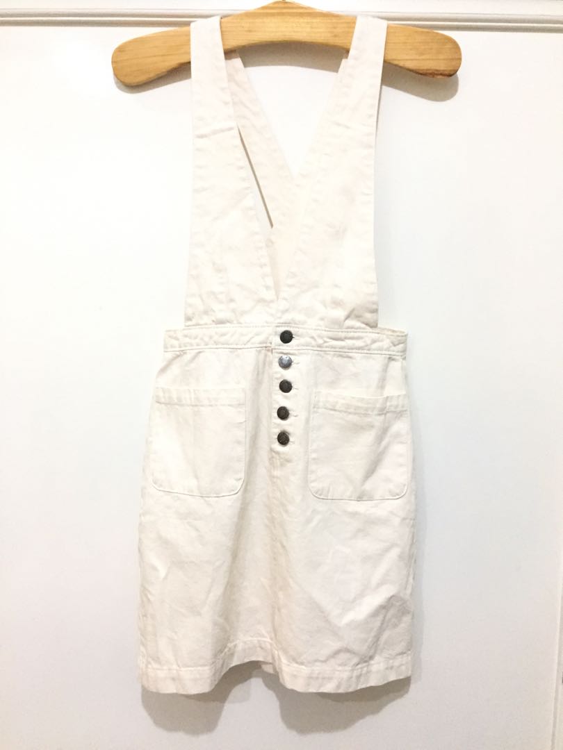 zara white denim dress