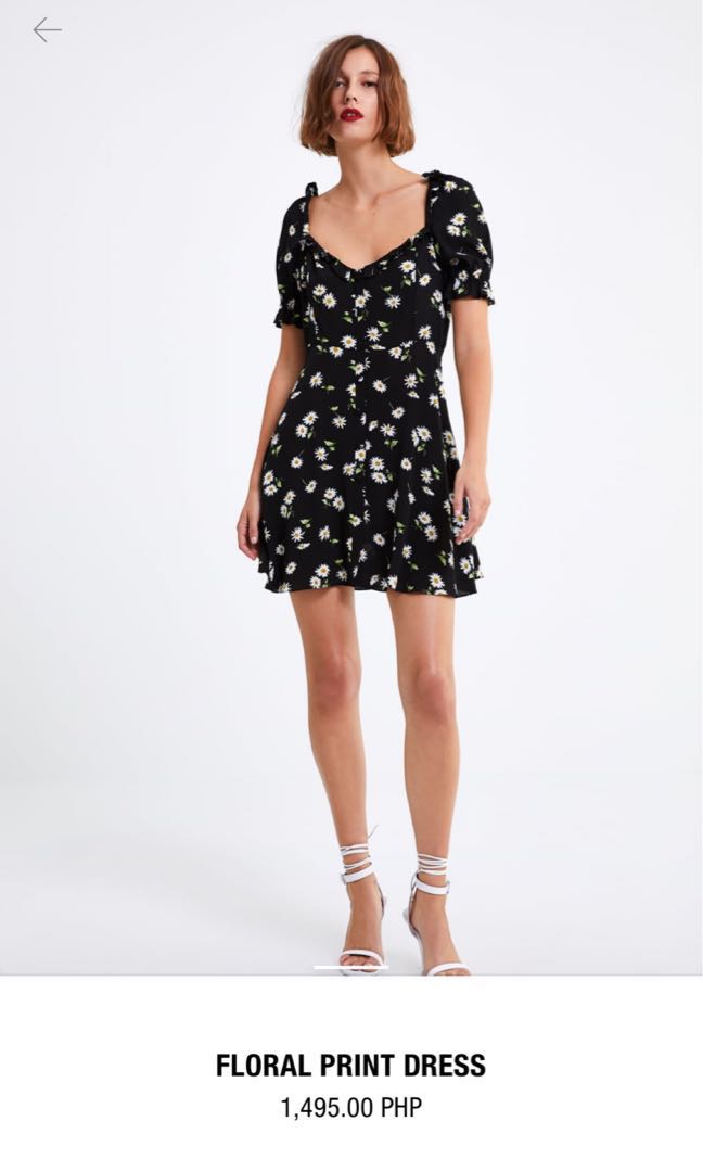 zara square neck dress