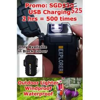 USB Double Arc Lighter Practical Windproof