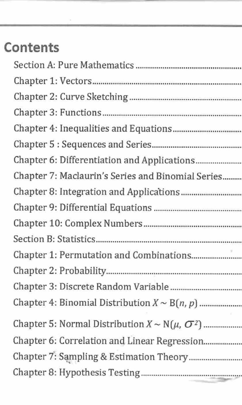 H2 Math Summary Notes (softcopy), Hobbies & Toys, Books & Magazines ...