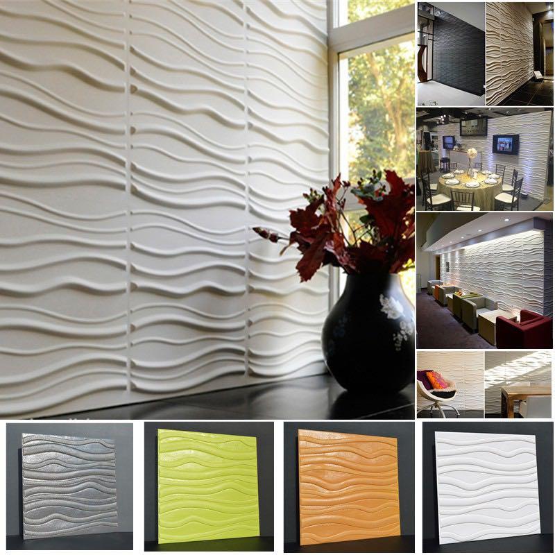 3d Waves Brick Foam Wallpaper Stickers Self Adhesive Diy