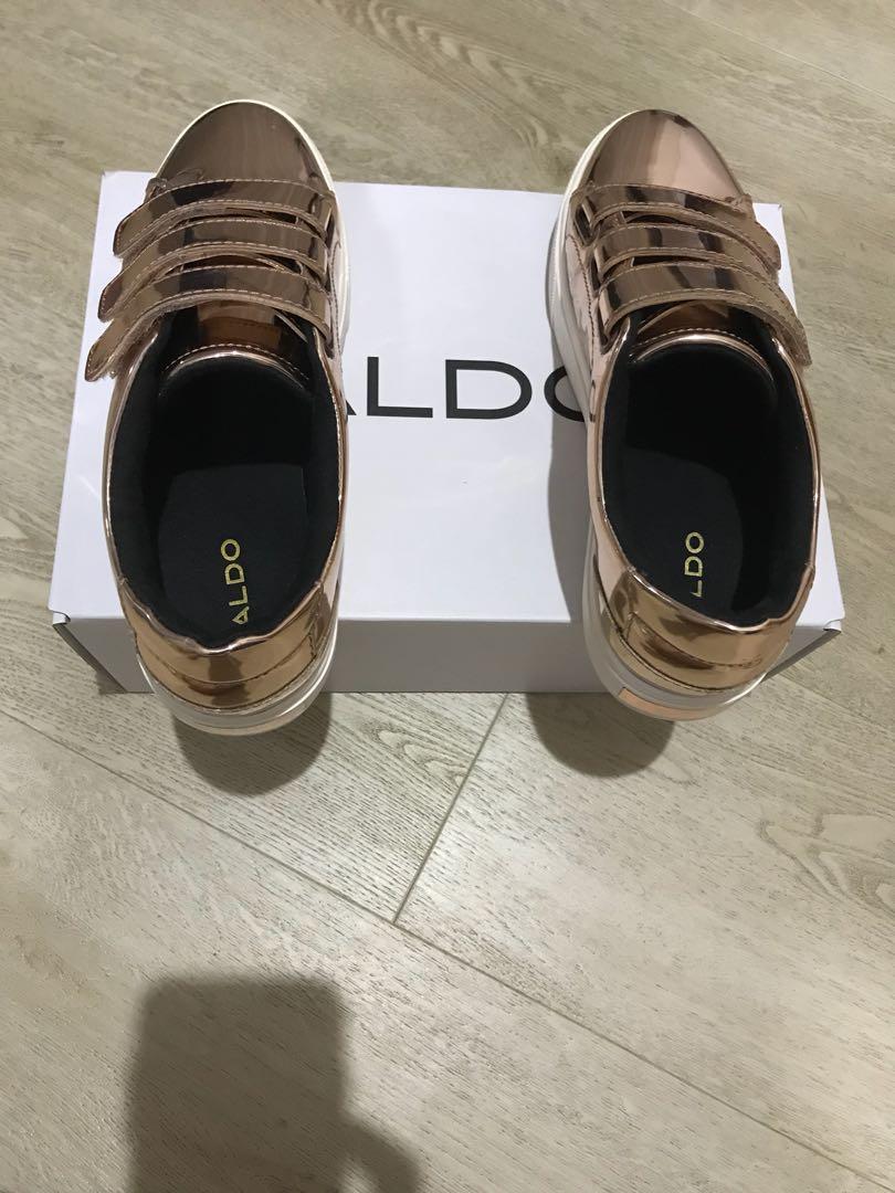 Aldo rose gold sneakers outlet