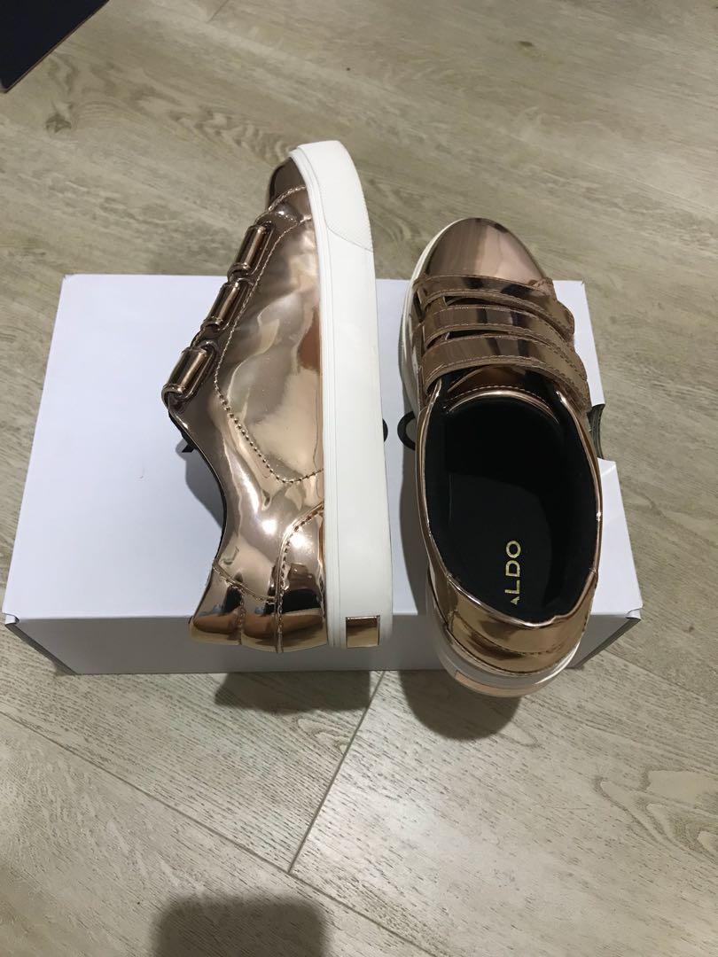 Aldo rose gold sneakers cheap