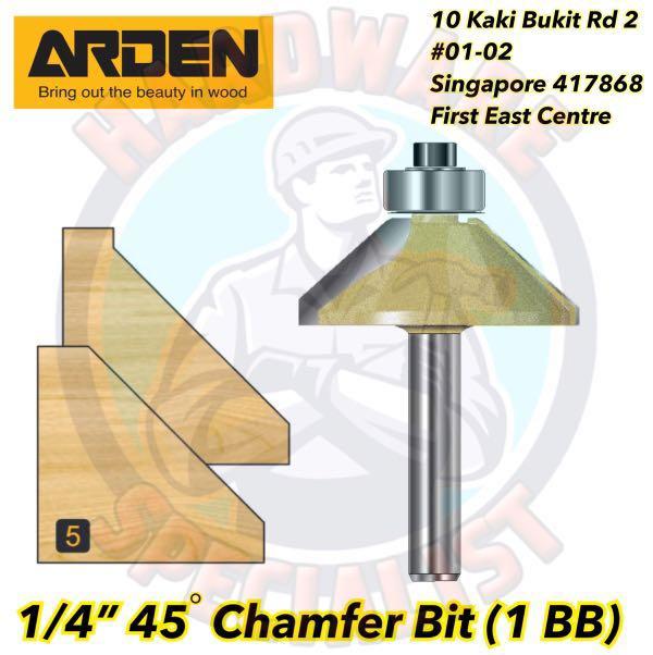 Arden 1 4 Wood Router 45 Chamfer Bit 1 Bb Furniture Home