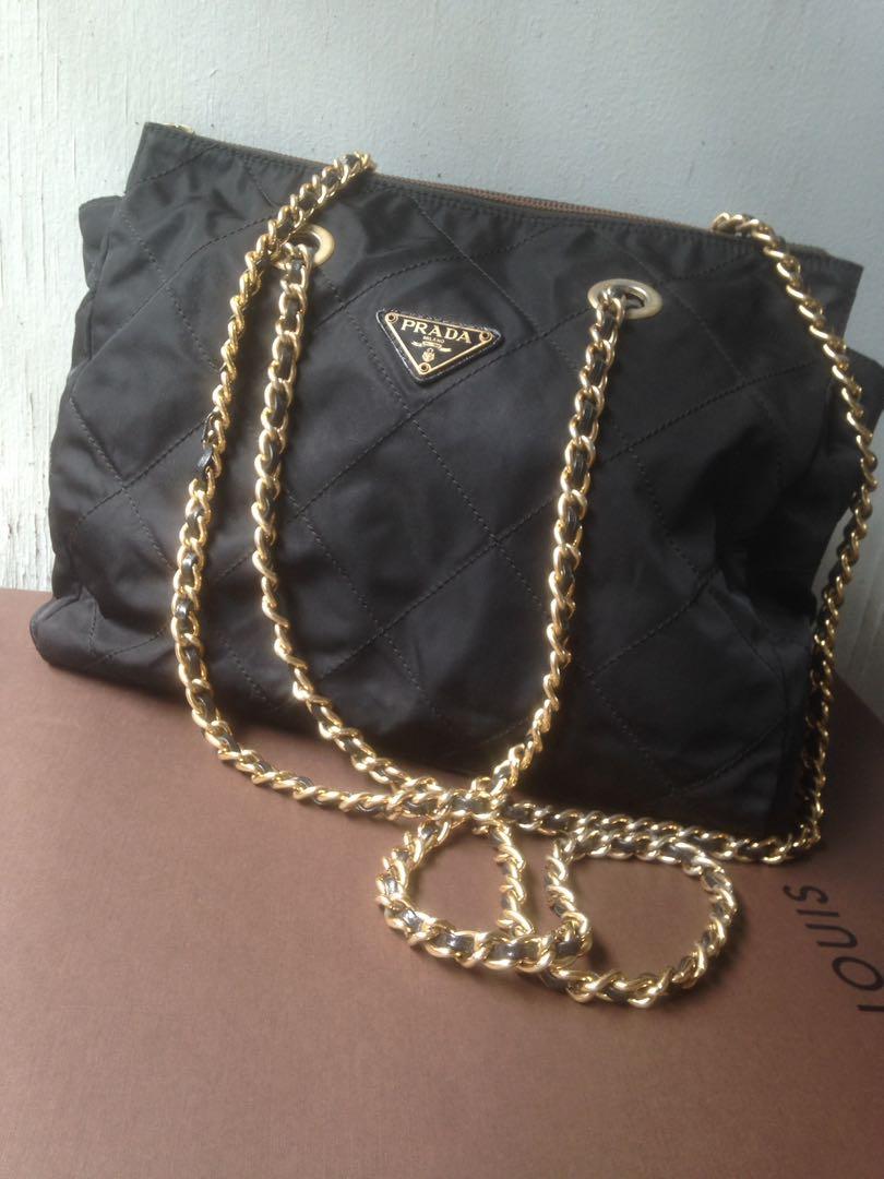 Prada chain sales sling bag