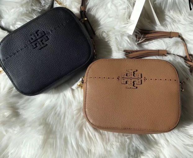 Authentic Tory Burch McGraw camera bag crossbody, Luxury, Bags & Wallets on  Carousell