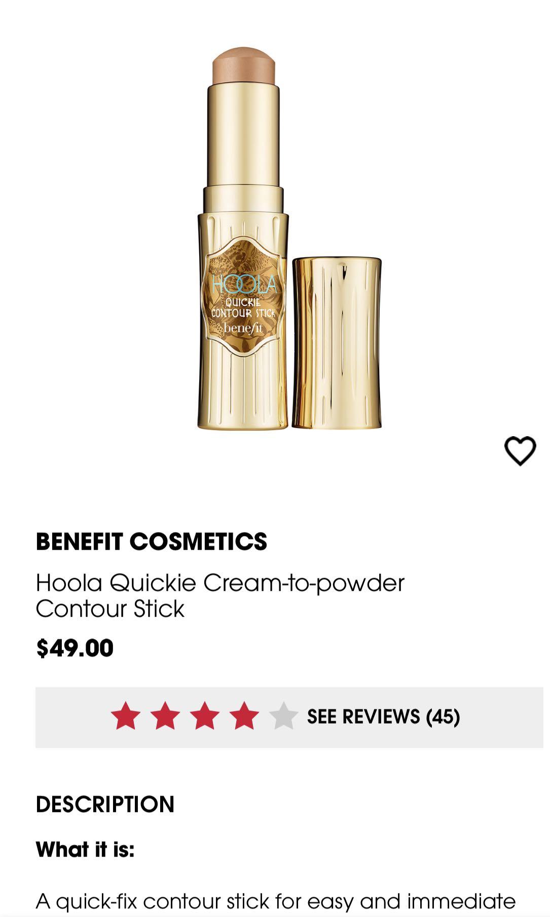 Benefit Hoola Quickie Creamtopowder Contour Stick, Beauty & Personal