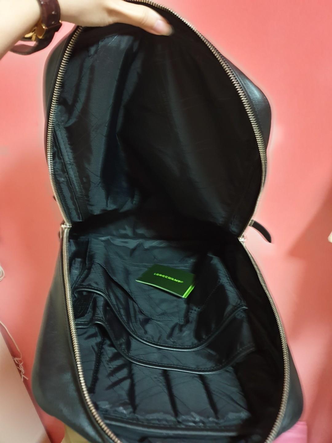BN Longchamp Baxi Cuir Black Leather Backpack Men s Fashion Bags Backpacks on Carousell