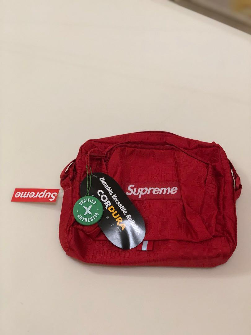 supreme ss19 shoulder bag red