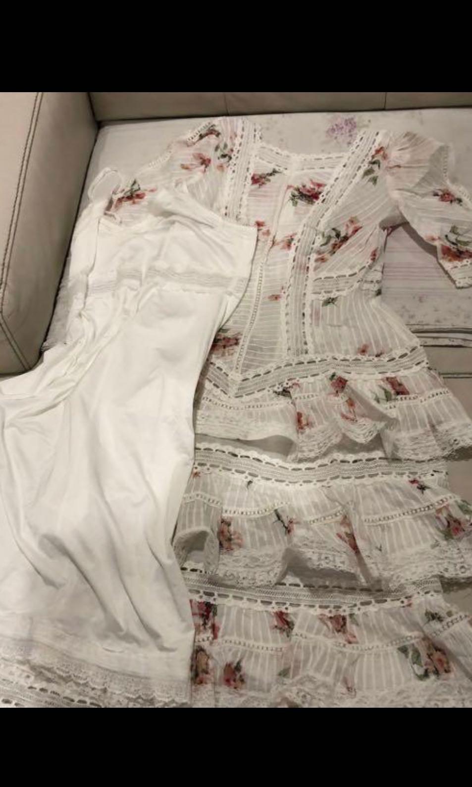 BNWT Authentic Zimmermann Fleeting Pintuck Tiered Dress