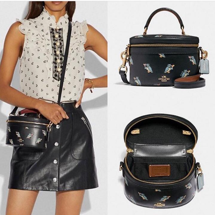 COACH SELENA PARTY OWL PRINT TRAIL BAG