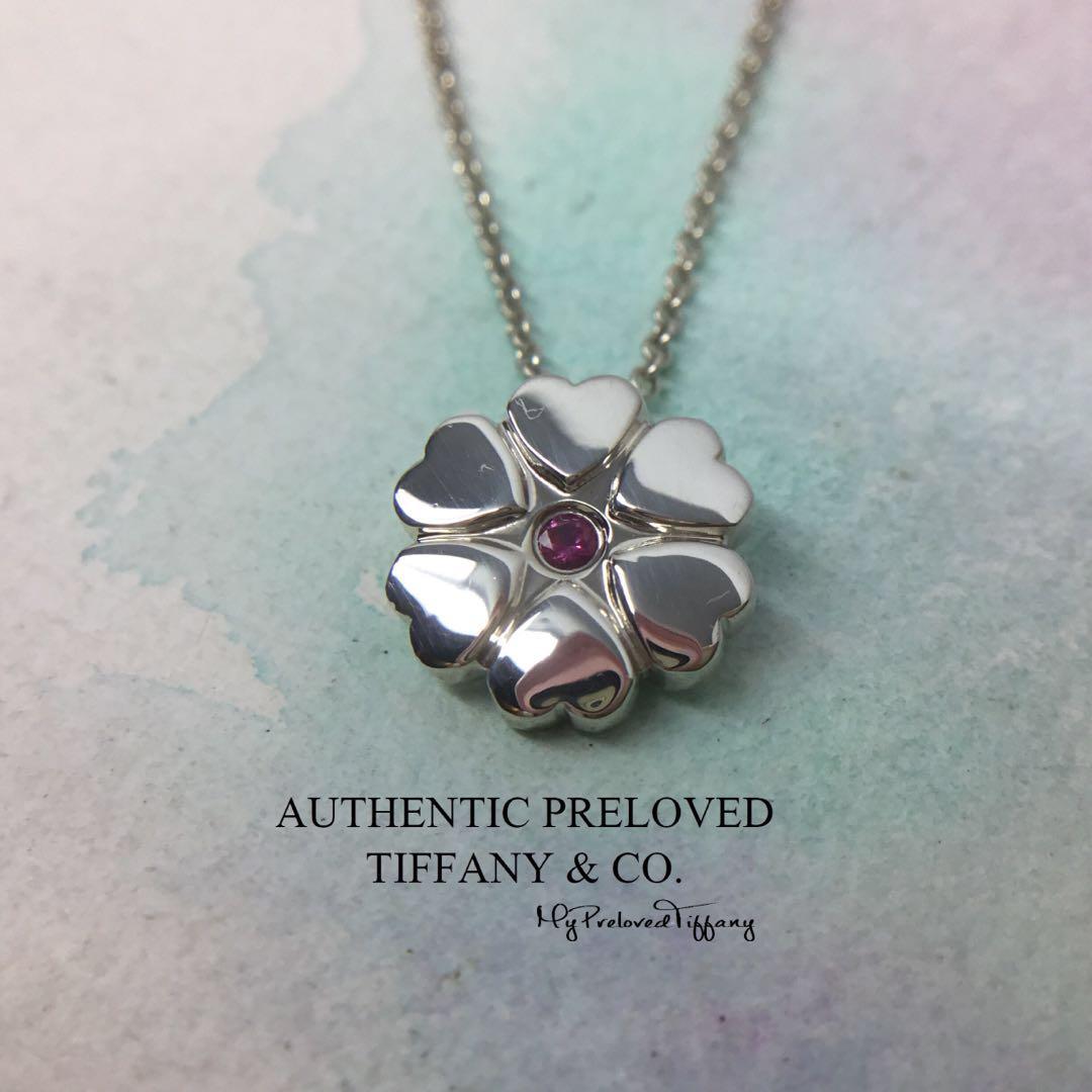 Excellent Tiffany Co Paloma Picasso Crown Of Hearts Pink Sapphire Necklace Silver Women S Fashion Jewellery Necklaces On Carousell