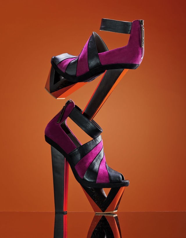 designer perspex heels
