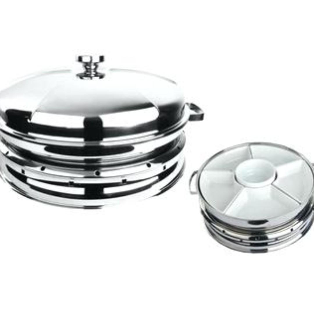 Food Warmer/ Chafing Dish (Divided, Ceramic), Home Appliances