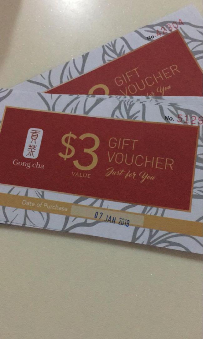 Gong Cha Vouchers Entertainment Gift Cards Vouchers On Carousell