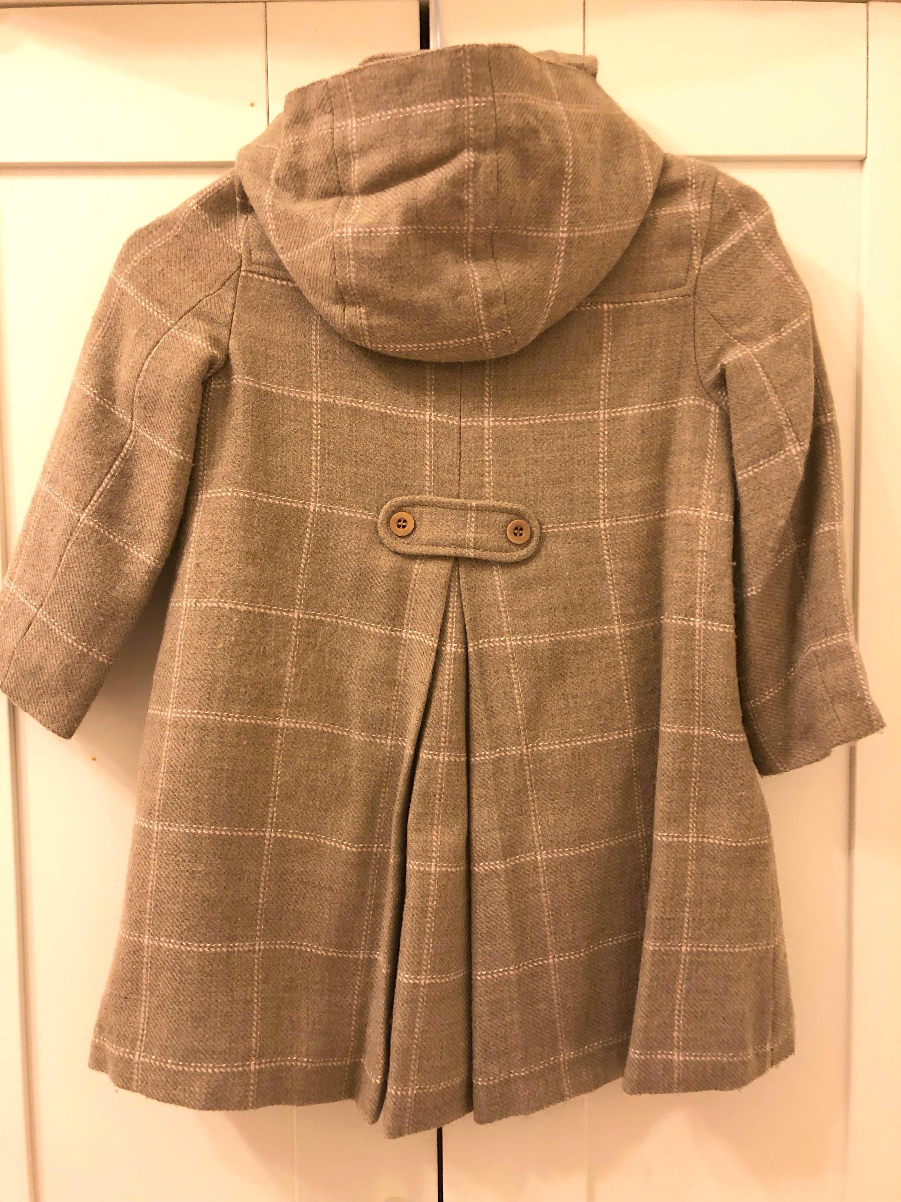 法国jacadi牛角扣大衣外套