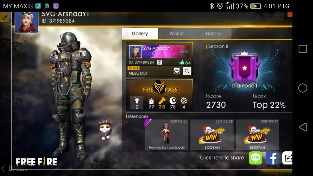 Jual Acc Free Fire Everything Else Others On Carousell