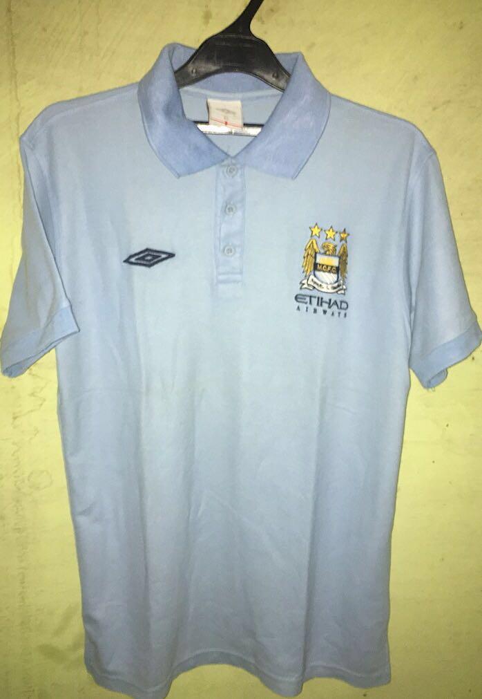 Kaos Polo Manchester City Brand Umbro Original Fesyen Pria Pakaian Atasan Di Carousell