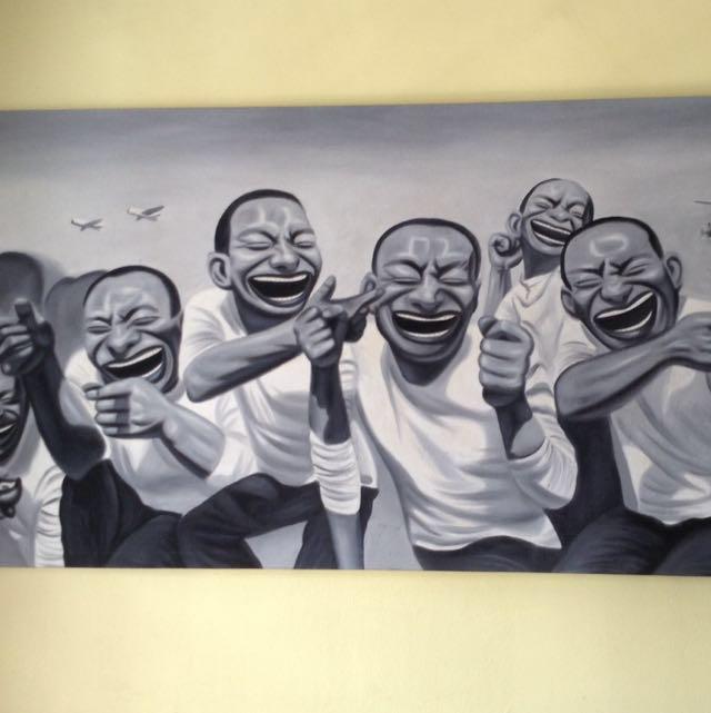Laughing Chinese Man Painting Design Craft On Carousell