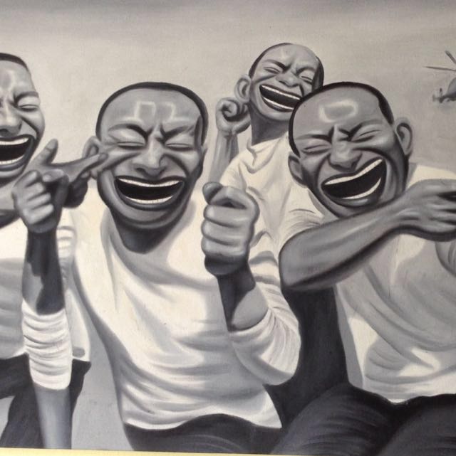 Laughing Chinese Man Painting Design Craft On Carousell