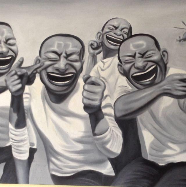 Laughing Chinese Man Painting Design Craft On Carousell