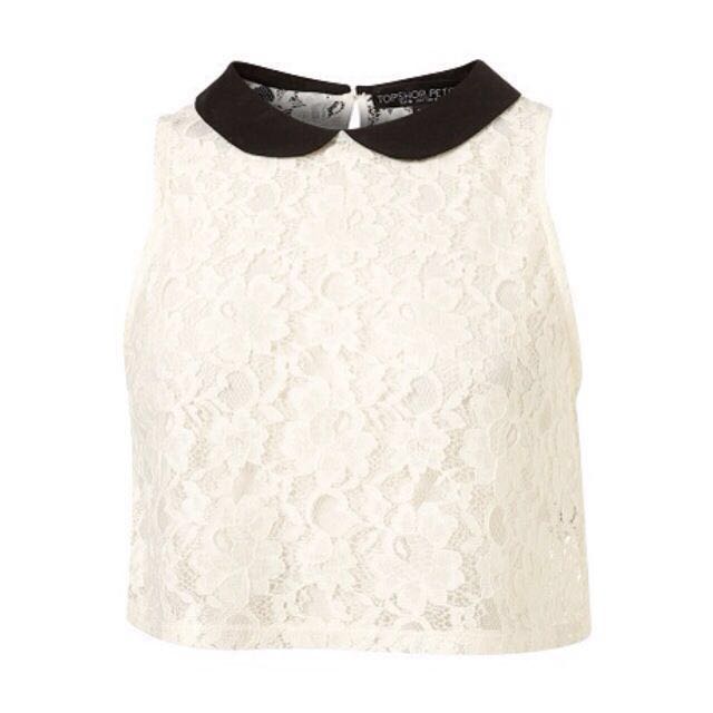 peter pan collar crop top