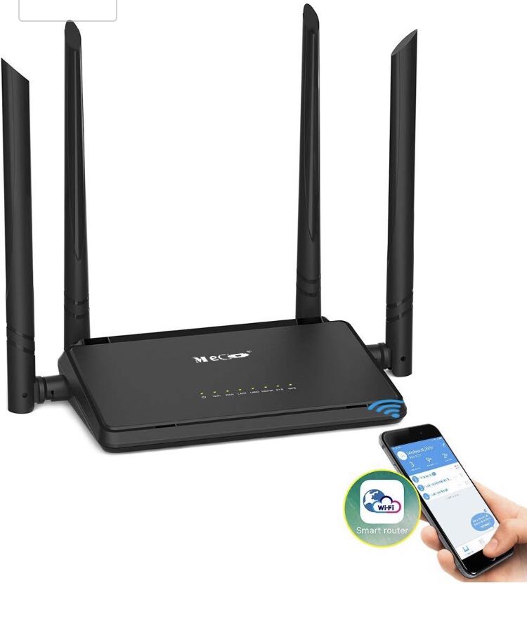 Meco Wifi Router Booster Extender Support Smart App Management 4 X 5dbi Antennas