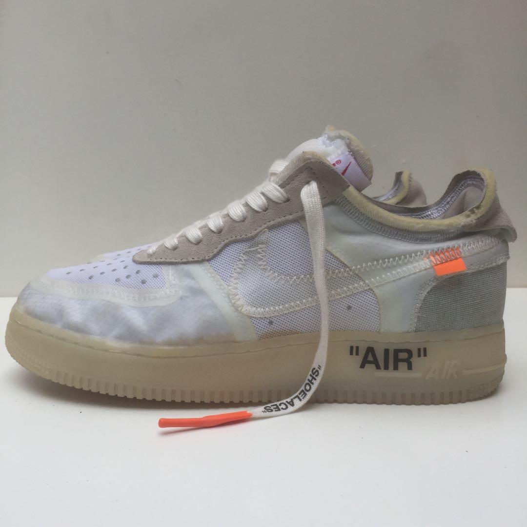 Nike Air Force 1 Low “Off White”, Fesyen Pria, Sepatu , Sneakers di  Carousell