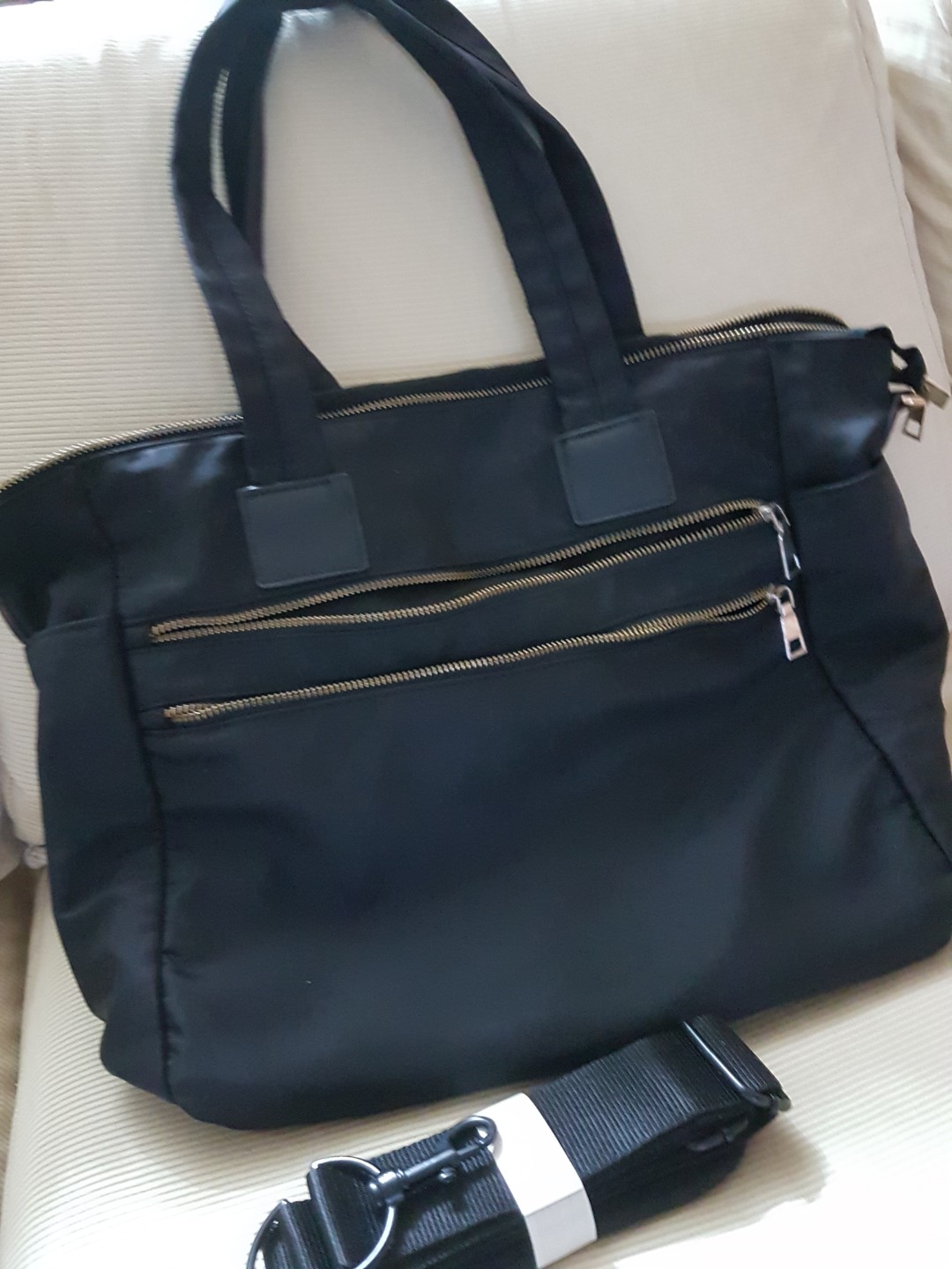 office tote bag with zips