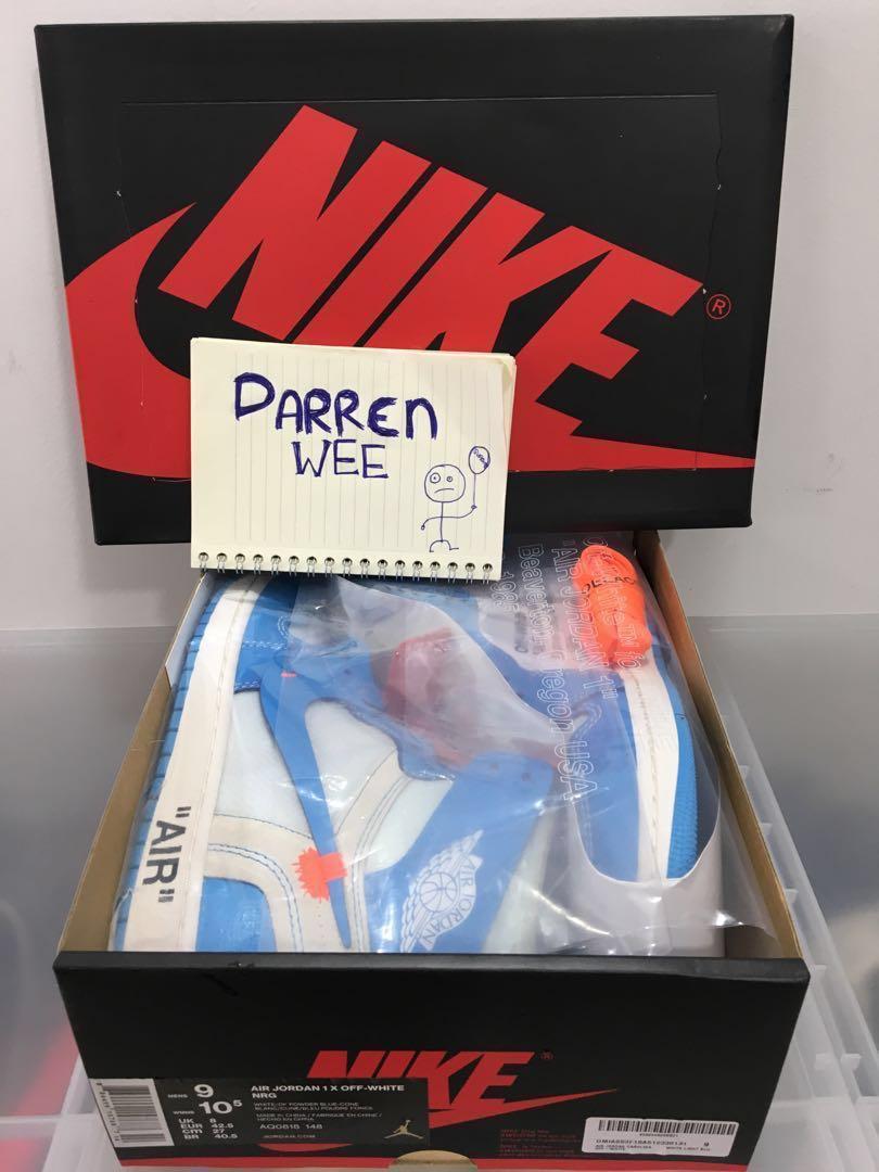 Air jordan 1 off white box store