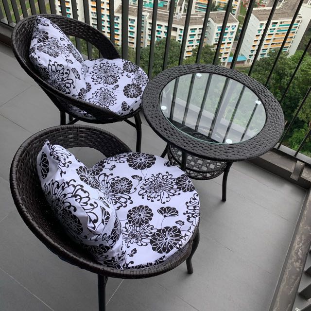 Balcony table with chairs best sale