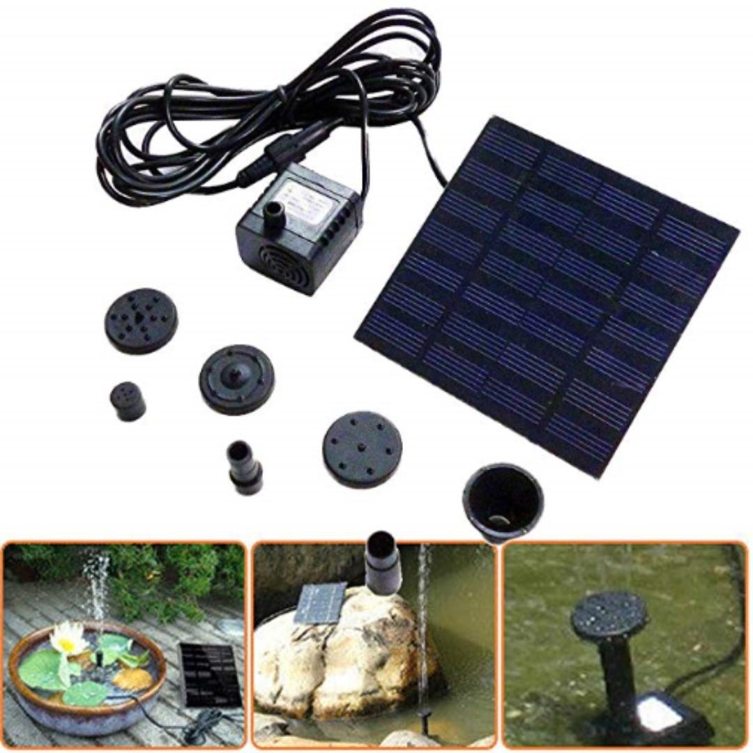 P15 Outdoor Solar Power Panel Water Fountain Pump Kit Pool Garden Patio Pond Watering Submersible Sprinkler Fountain Decor Electronics Others On Carousell