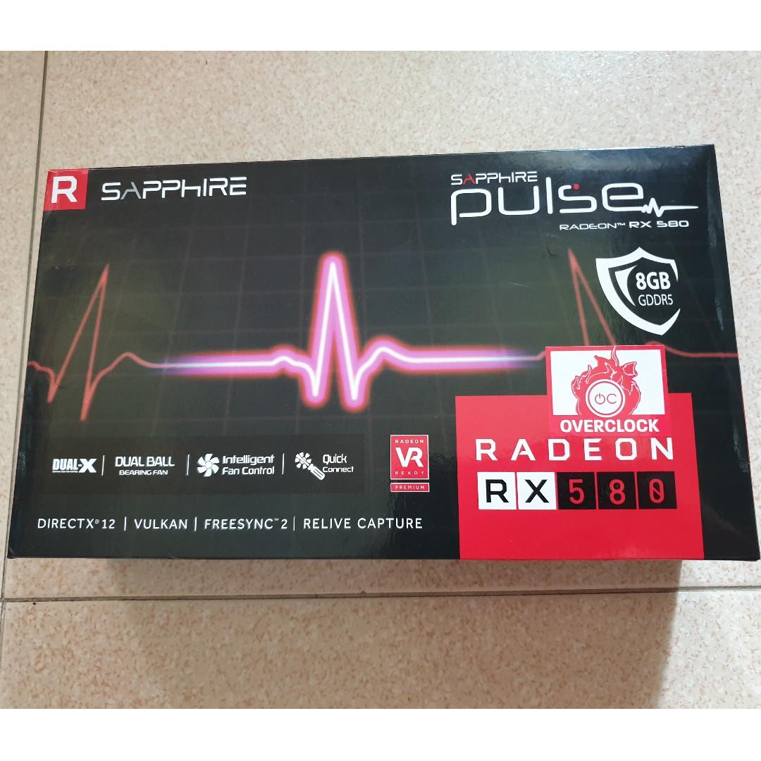Sapphire Pulse Radeon Rx 580 8gb Ddr5 Electronics Computer Parts Accessories On Carousell