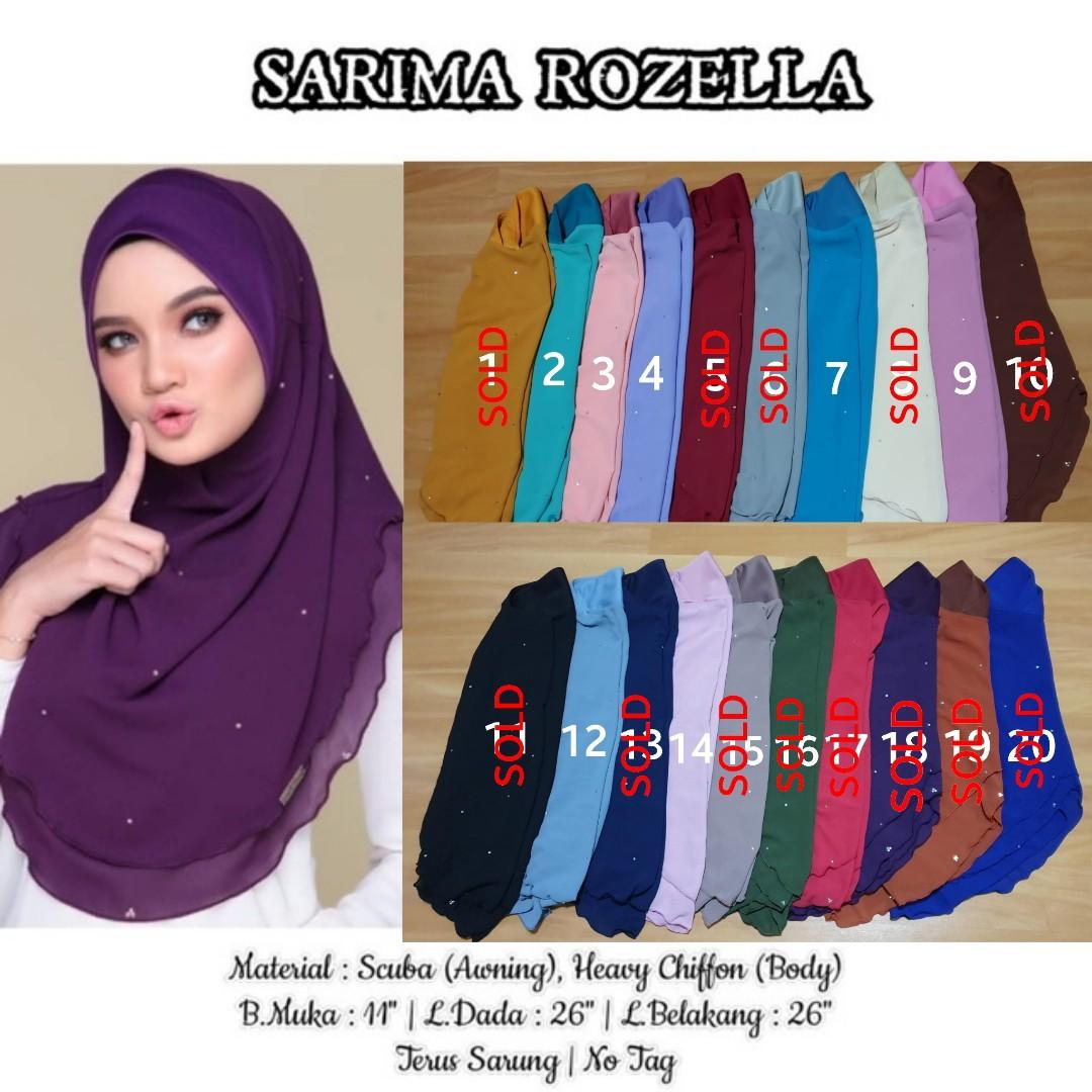 Sarima Rozella Batu Awning Scuba Tudung Tudung Sarung Women S Fashion Muslimah Fashion On Carousell