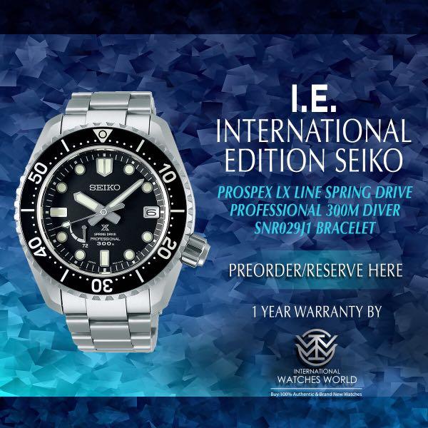 SEIKO INTERNATIONAL EDITION PROSPEX SPRING DRIVE 300M PROFESSIONAL DIVER  SNR029J1 BRACELET, Luxury, Watches on Carousell