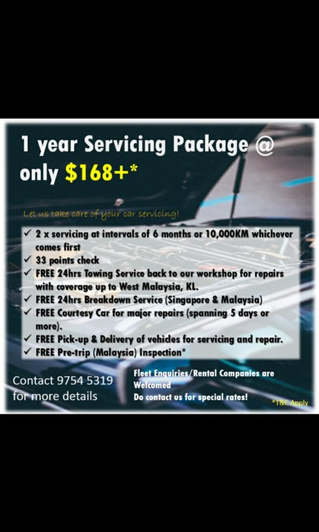 Servicing Package For 1 Year Car Accessories Car Workshops Services On Carousell