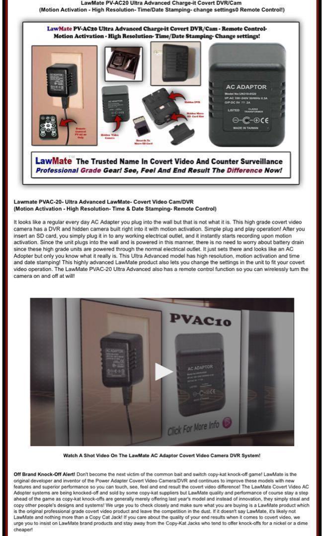 Spy Camera Pv Ac20 Ac Adapter Covert Video Cctv Hidden Pinhole Camera Dvr Motion Activation And Time Date Stamping Power Plug Charger Spy Camera Spy Cam With Free Sd Card Furniture Home Living Security