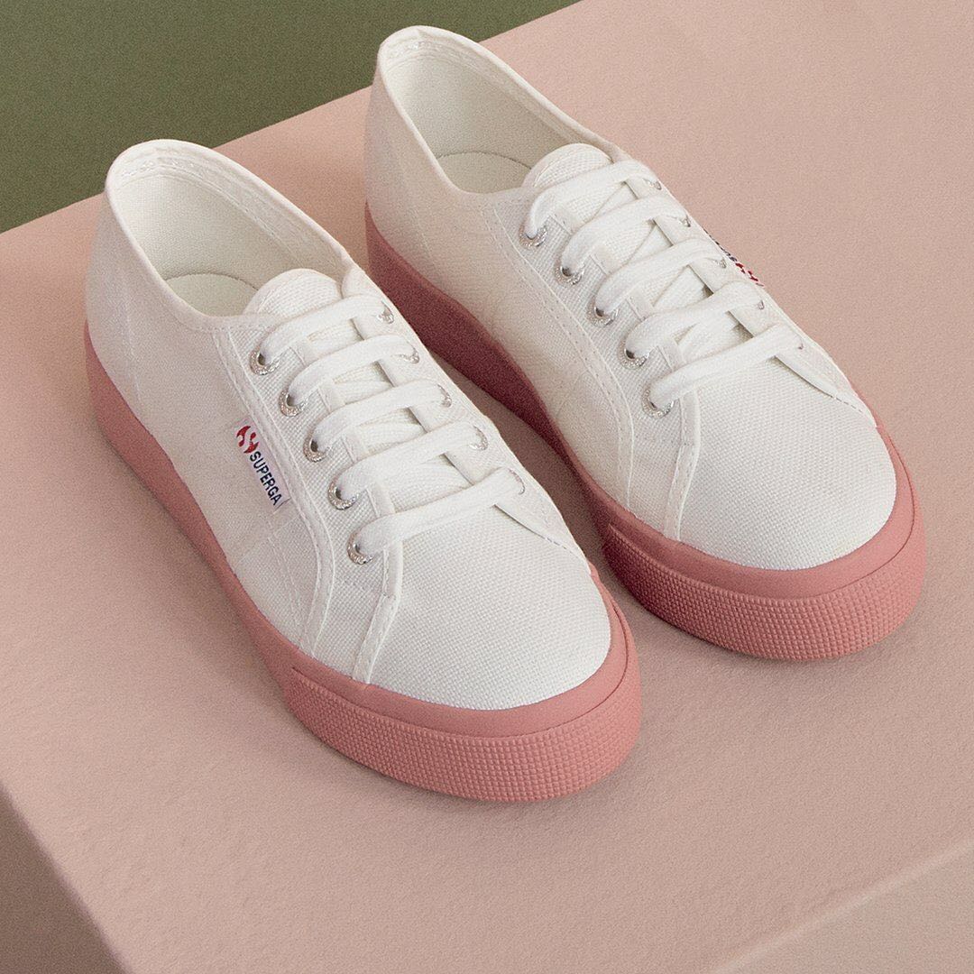 superga white pink